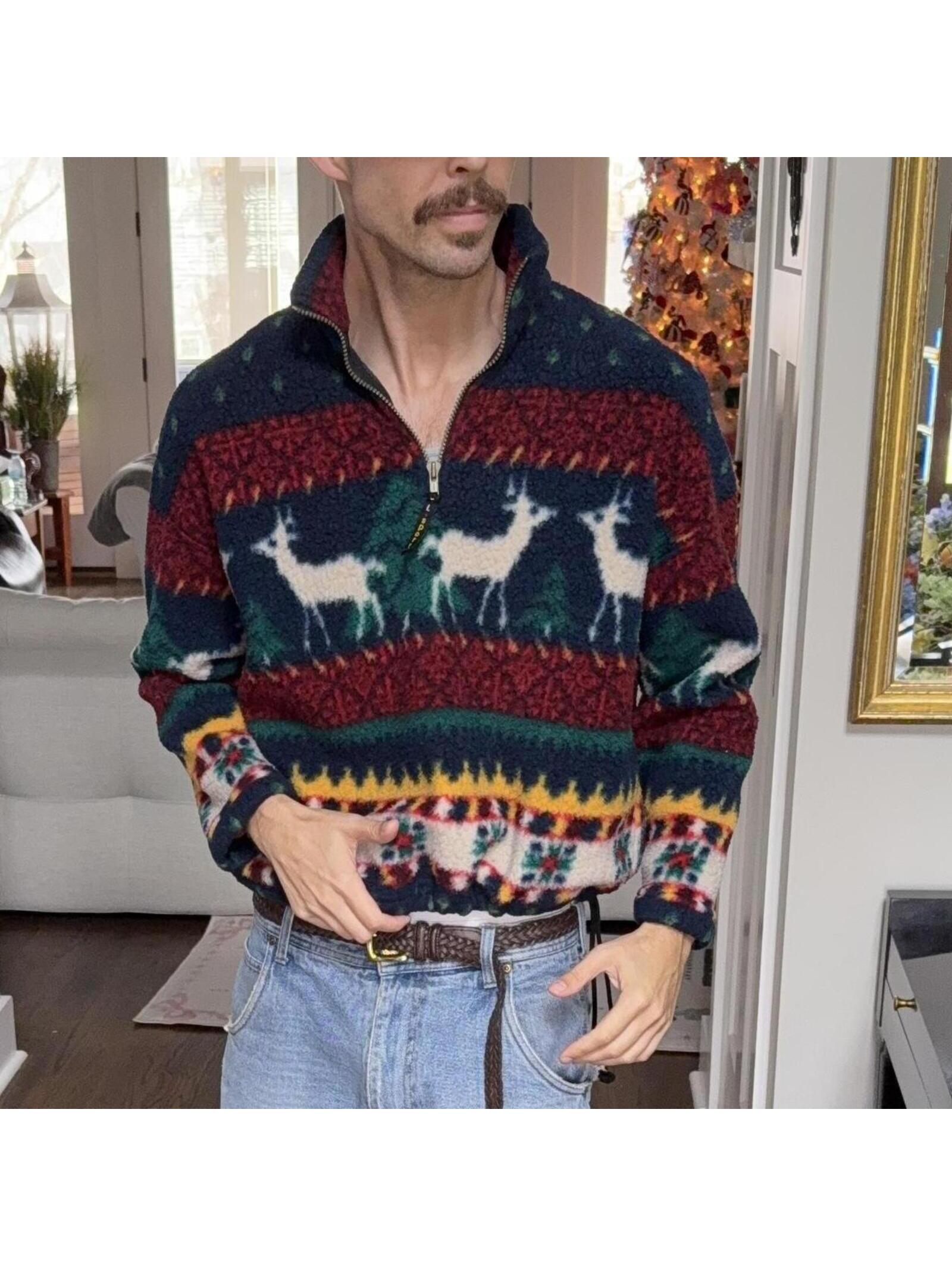 Vintage Limited Sport Usa Reindeer Fleece Tagged M